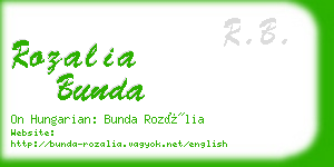 rozalia bunda business card